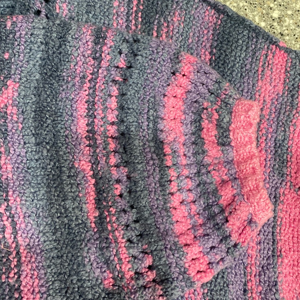 Free People Amethyst Sweater - Blue and Pink Sz S - Picture 6 of 9